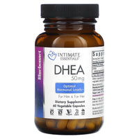 Bluebonnet, Intimate Essentials, DHEA, For Him & For Her, 50 mg, 60 Vegetable Capsules UPC 743715040175 | Hilife Vitamins