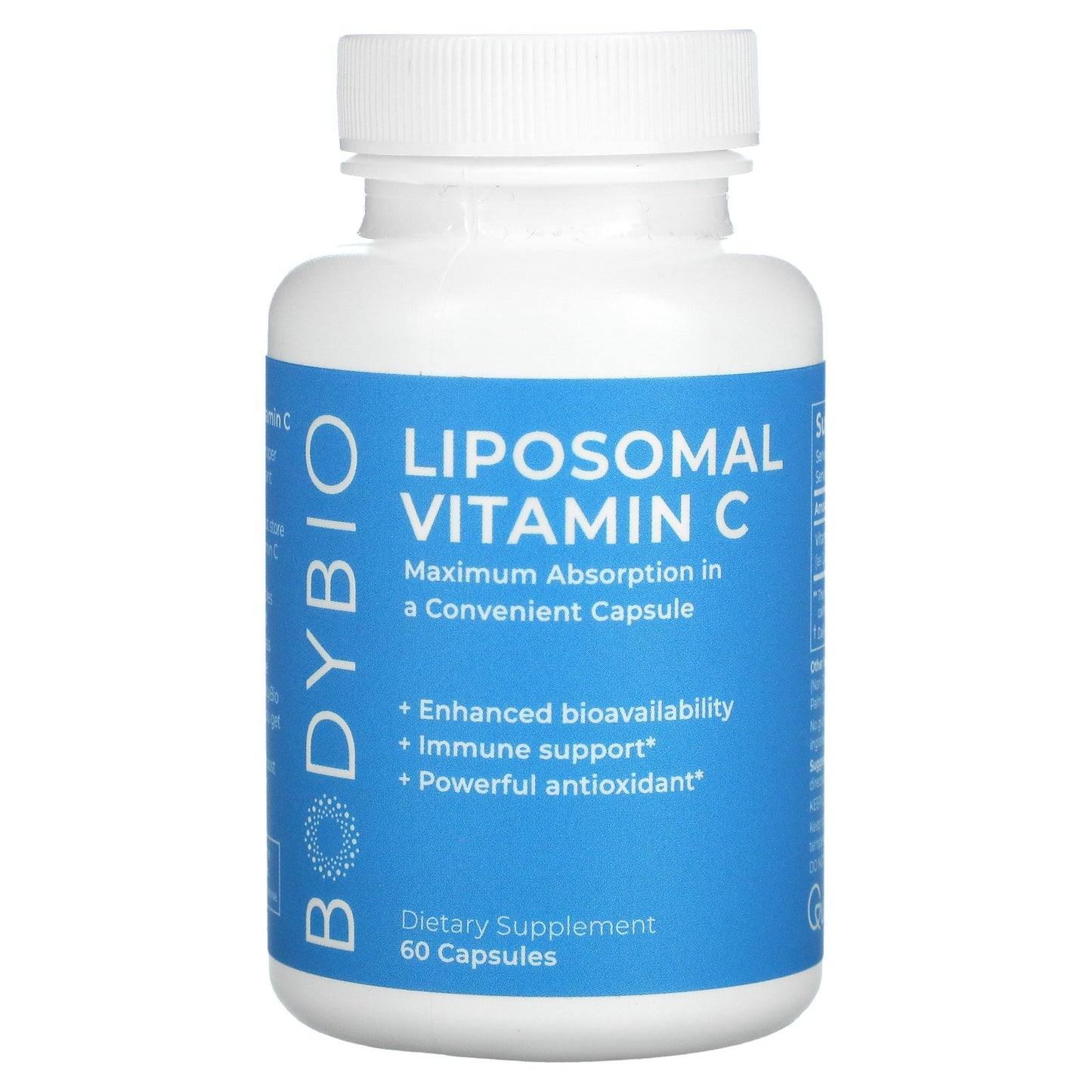 Bodybio, Liposomal Vitamin C, 60 Capsules UPC 743474867594 | HiLife Vitamins