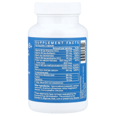 BodyBio, Vitamin B+, 90 Capsules UPC 743474898109 | Hilife Vitamins