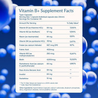 BodyBio, Vitamin B+, 90 Capsules UPC 743474898109 | Hilife Vitamins