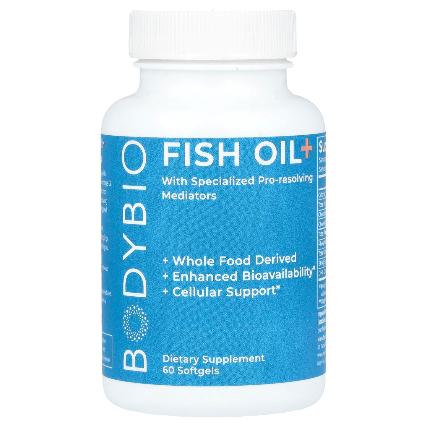 BodyBio, Fish Oil+, 60 Softgels - 743474993965 | Hilife Vitamins