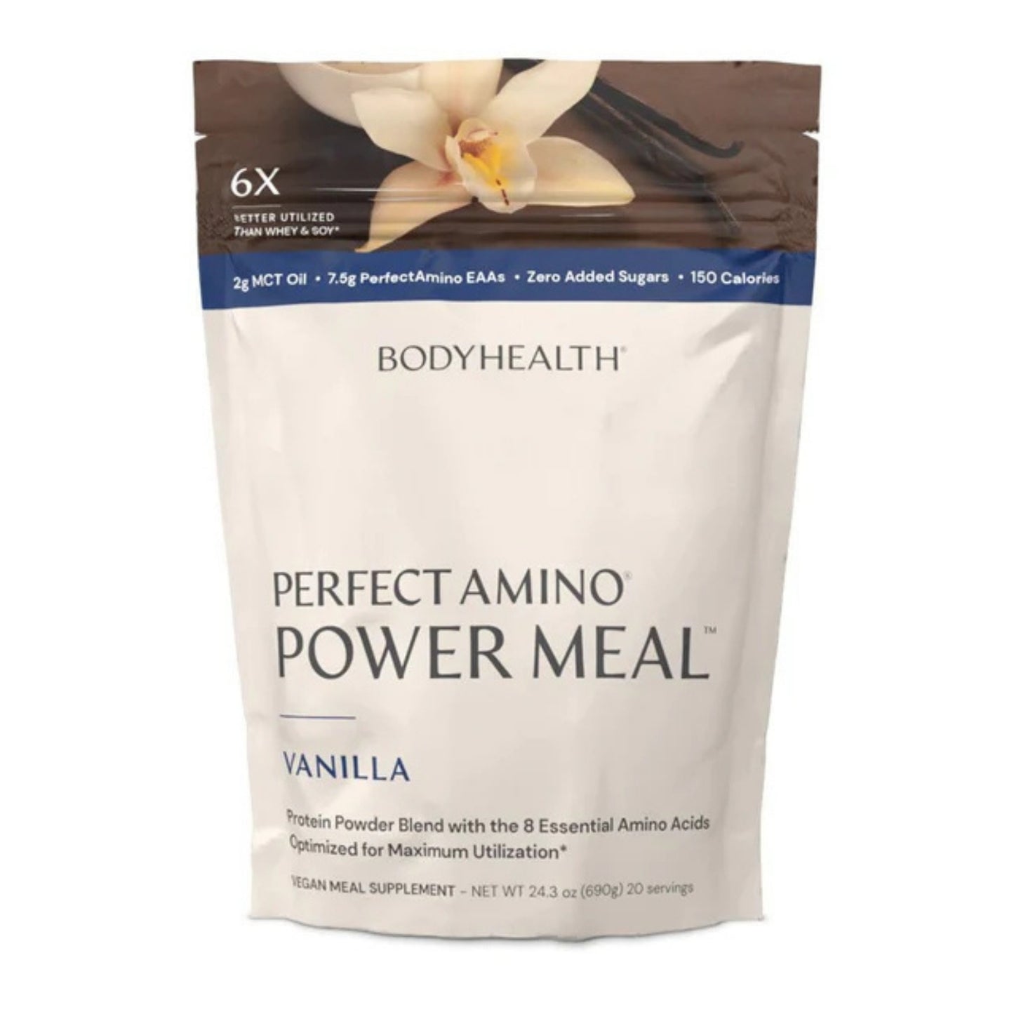 Bodyhealth, PerfectAmino® Power Meal, Vanilla, 24.3 oz (690g) UPC 040232582264 | HiLife Vitamins