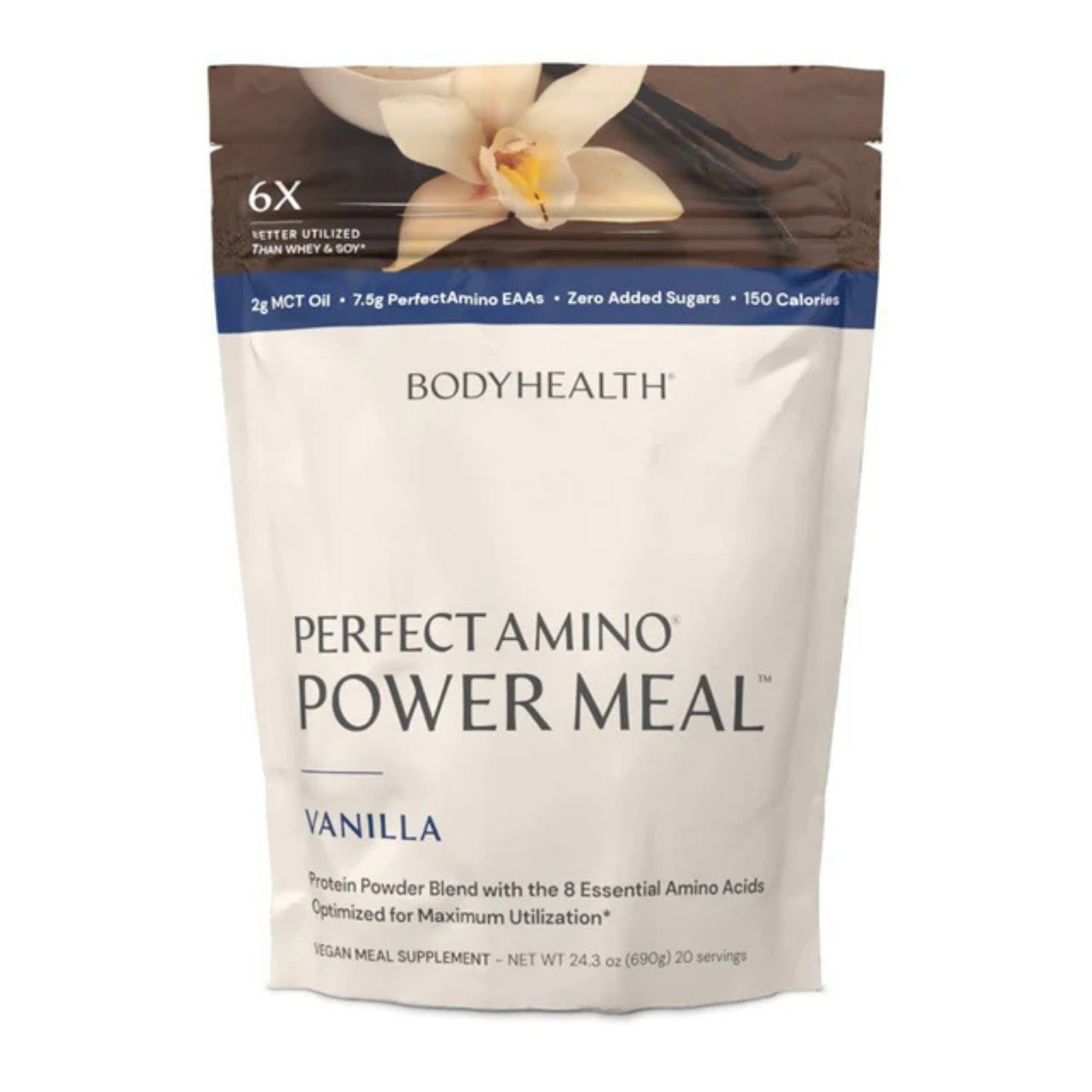 Bodyhealth, PerfectAmino® Power Meal, Vanilla, 24.3 oz (690g) UPC 040232582264 | HiLife Vitamins