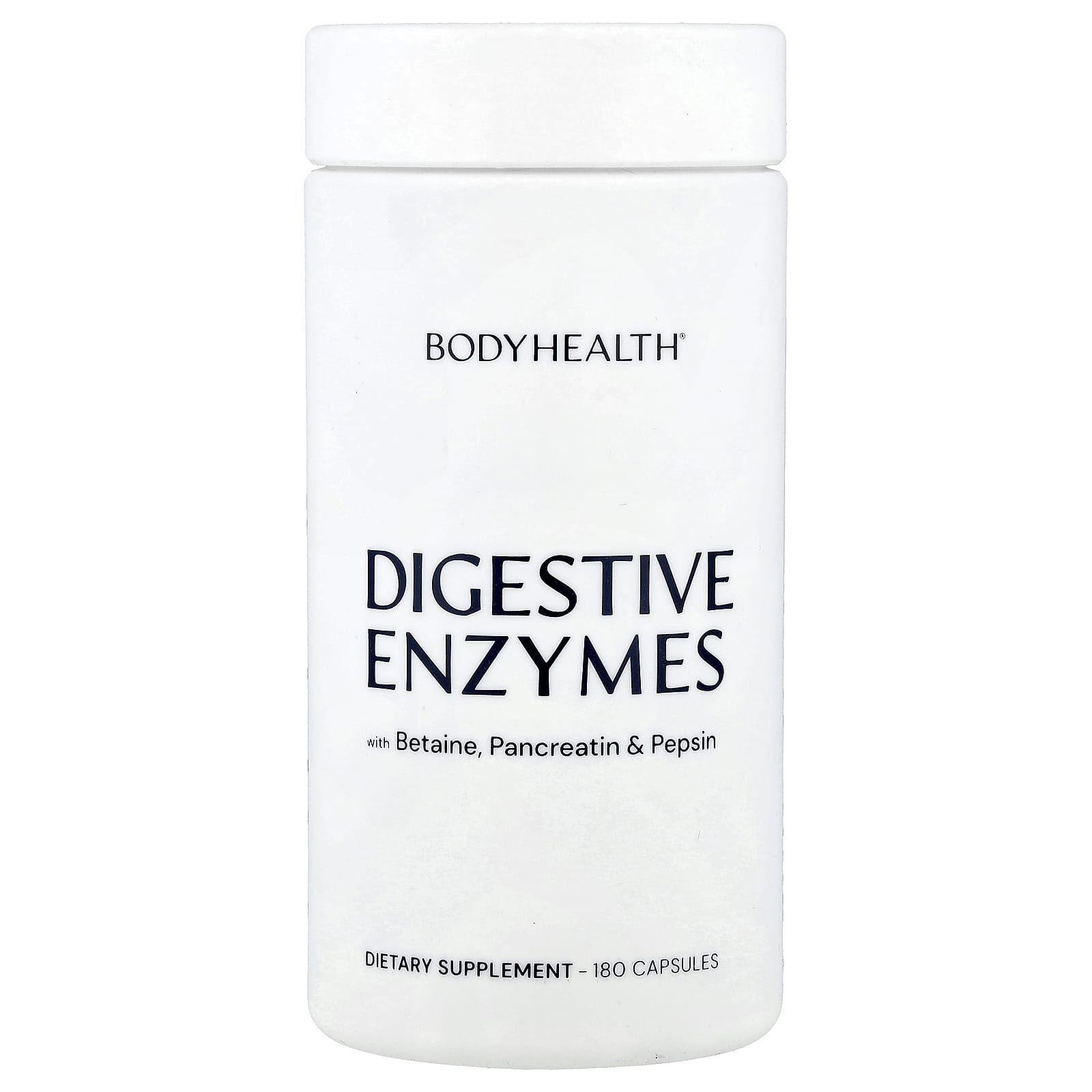 Bodyhealth, Digestive Enzymes With Betaine, Pancreatin & Pepsin, 180 Capsules UPC 850039655364 | HiLife Vitamins
