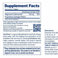 Bodyhealth, H2 Infuse, Molecular Hydrogen, 60 Tablets UPC 850039655371 | HiLife Vitamins