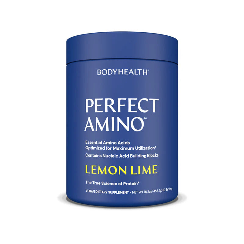 Bodyhealth, Perfect Amino, Lemon Lime, 60 Servings UPC 850055756465 | HiLife Vitamins
