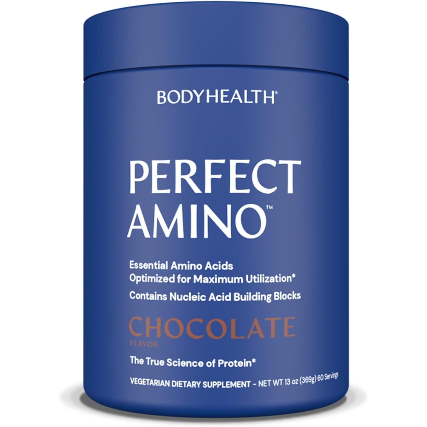 Bodyhealth, Perfect Amino™, Chocolate Flavor, 13 oz (369g) 60 Servings UPC 850041072869 | HiLife Vitamins