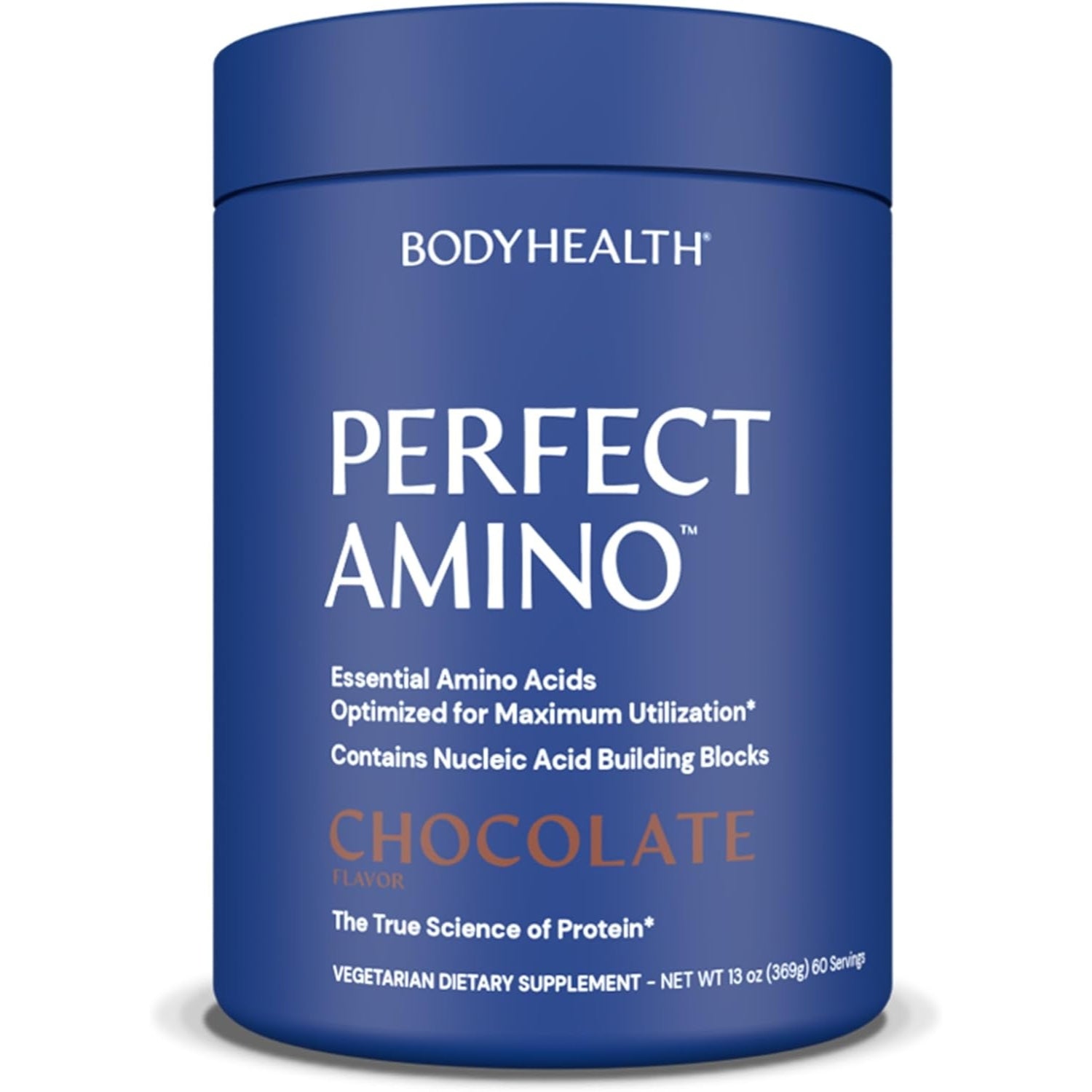 Bodyhealth, Perfect Amino™, Chocolate Flavor, 13 oz (369g) 60 Servings UPC 850041072869 | HiLife Vitamins