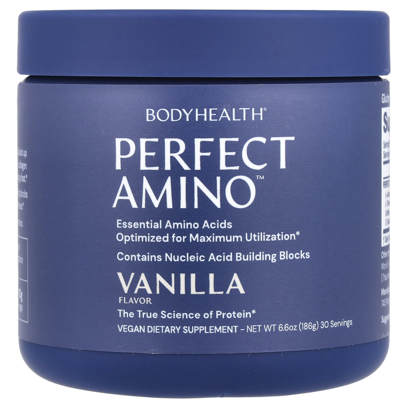 Bodyhealth, Perfect Amino™, Vanilla Flavor, 6.6 oz (186 g) 30 Servings UPC 850041072876 | HiLife Vitamins