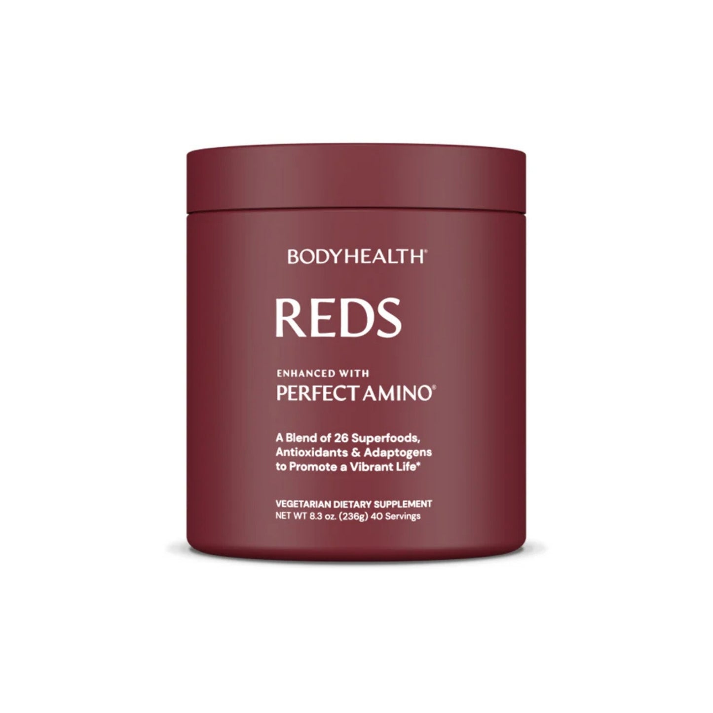 Bodyhealth, Reds, Enhanced With Perfect Amino, 8.3 oz. (236g) UPC 850041072944 | HiLife Vitamins