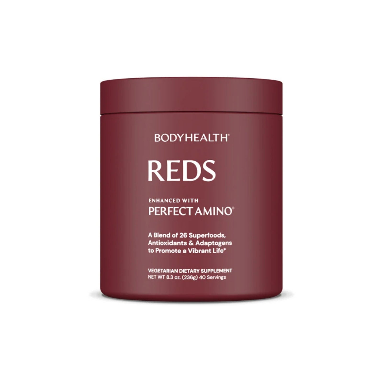 Bodyhealth, Reds, Enhanced With Perfect Amino, 8.3 oz. (236g) UPC 850041072944 | HiLife Vitamins