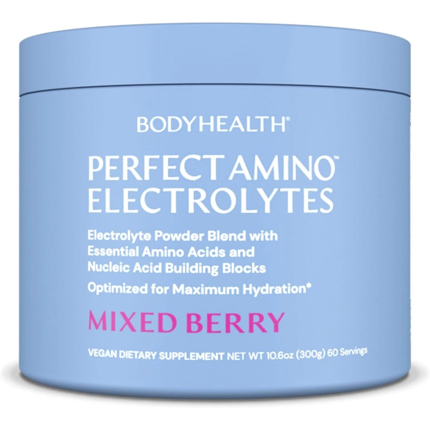 Bodyhealth, Perfect Amino Electrolytes, Mixed Berry, 10.6 oz (300g) UPC 850055756403 | HiLife Vitamins