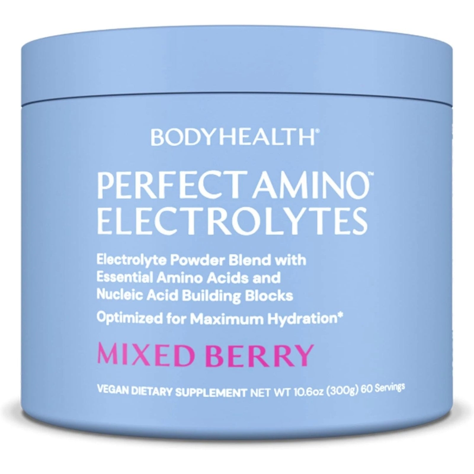 Bodyhealth, Perfect Amino Electrolytes, Mixed Berry, 10.6 oz (300g) UPC 850055756403 | HiLife Vitamins