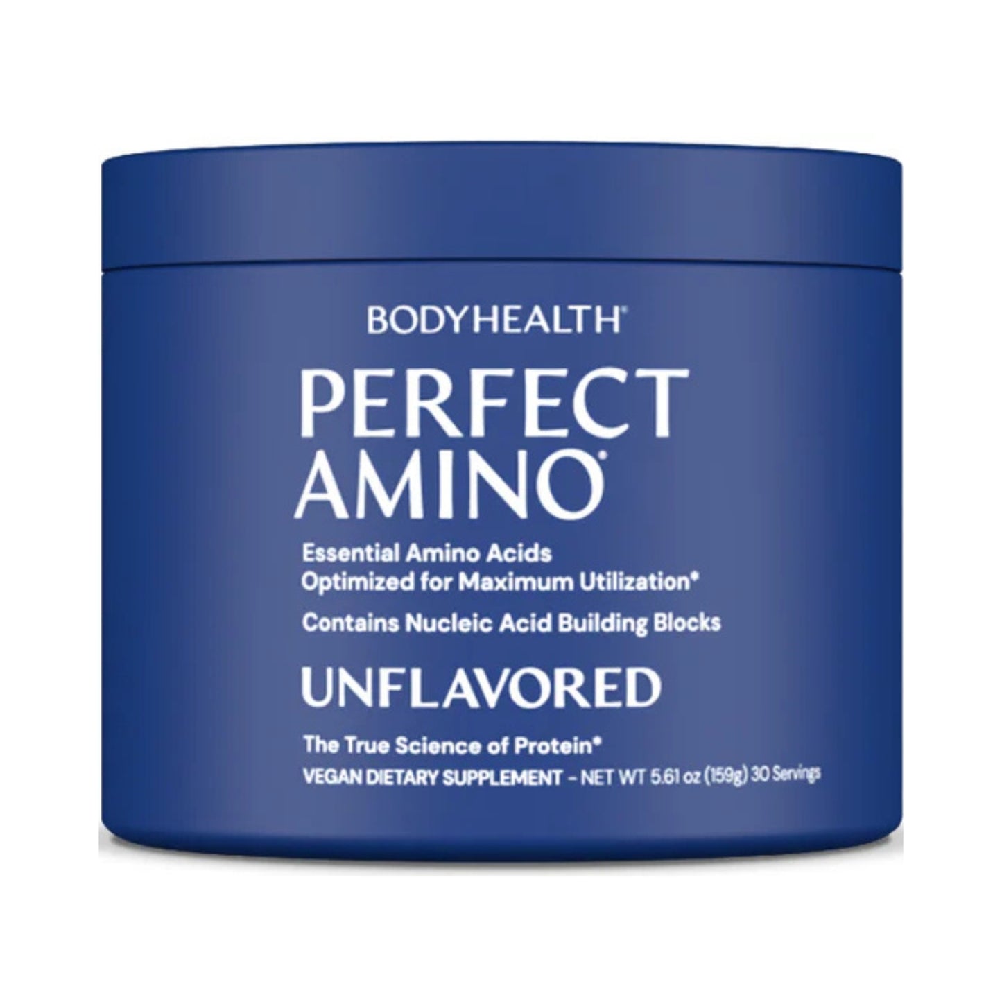Bodyhealth, Perfect Amino Unflavored, 5.61 oz (159g) UPC 850055756571 | HiLife Vitamins