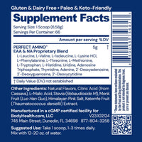 Bodyhealth, Perfect Amino Powder, Mixed Berry Flavor, NSF Certified for Sport, 15.31 oz (434.28g) UPC 850055756823 | HiLife Vitamins