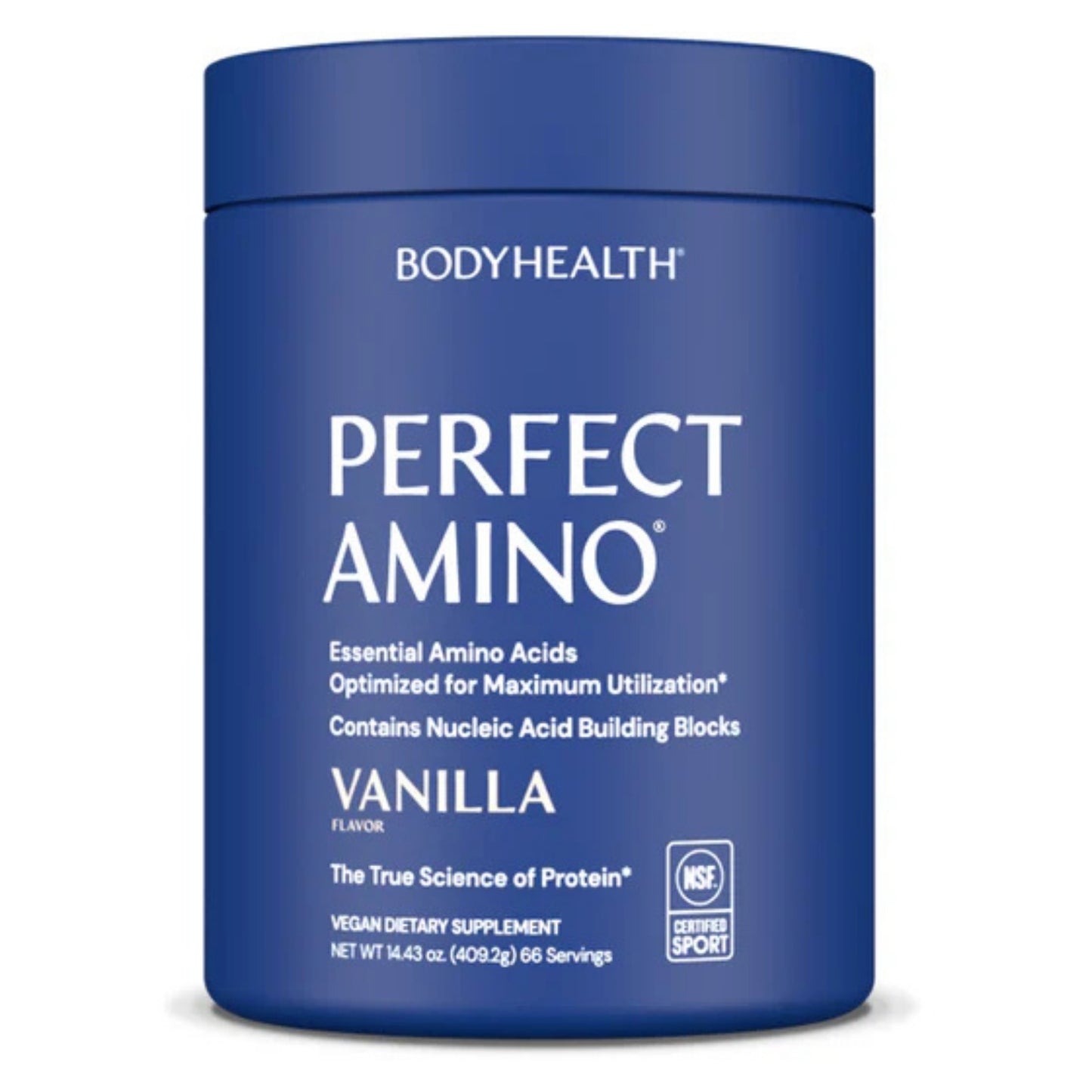 Bodyhealth, Perfect Amino Powder, Vanilla Flavor, 14.43 oz (409.2g) UPC 850055756830 | HiLife Vitamins