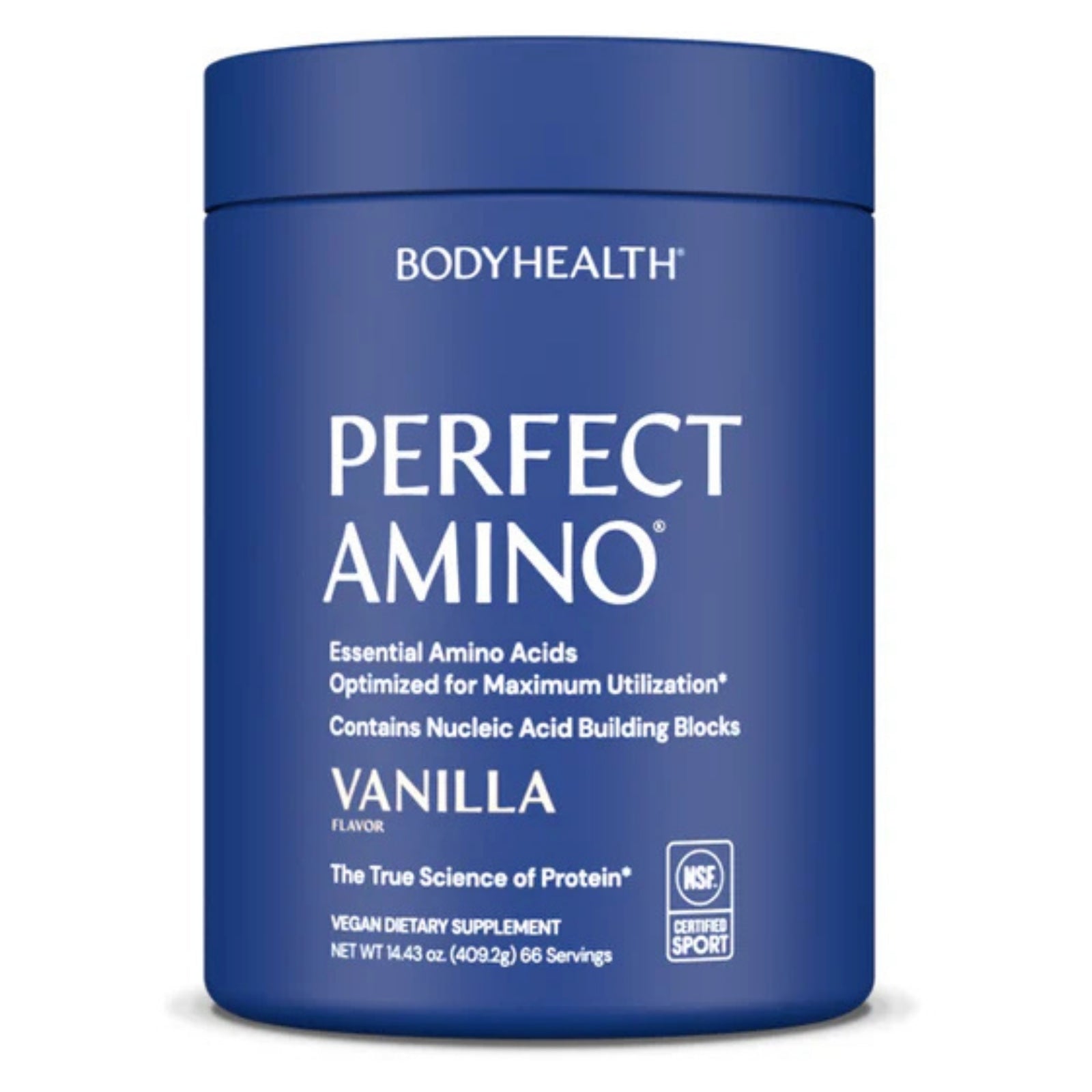 Bodyhealth, Perfect Amino Powder, Vanilla Flavor, 14.43 oz (409.2g) UPC 850055756830 | HiLife Vitamins