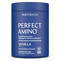 Bodyhealth, Perfect Amino Powder, Vanilla Flavor, 14.43 oz (409.2g) UPC 850055756830 | HiLife Vitamins