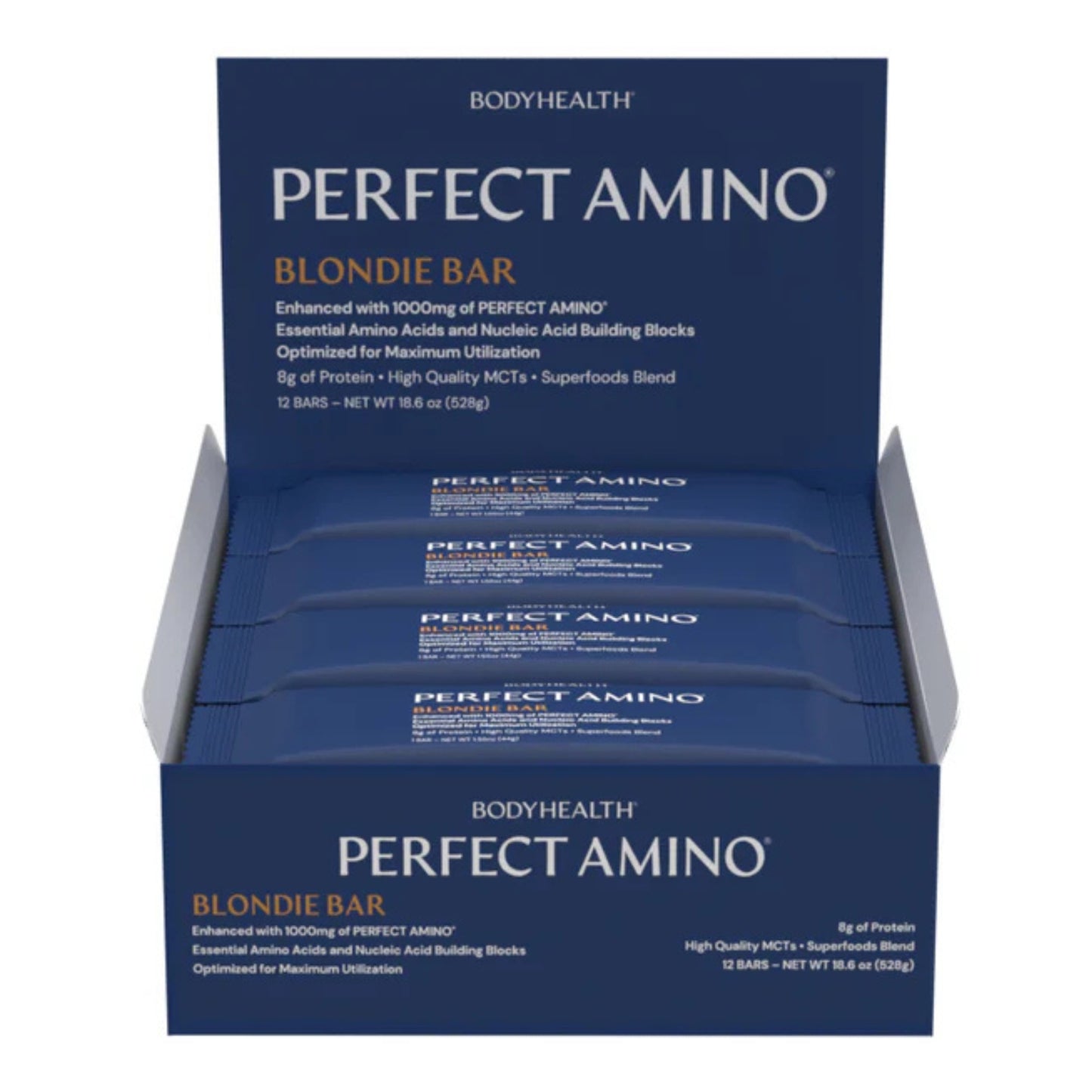 Bodyhealth, Perfect Amino Bar, Blondie Flavor, 12 Bars UPC 850073935057 | HiLife Vitamins