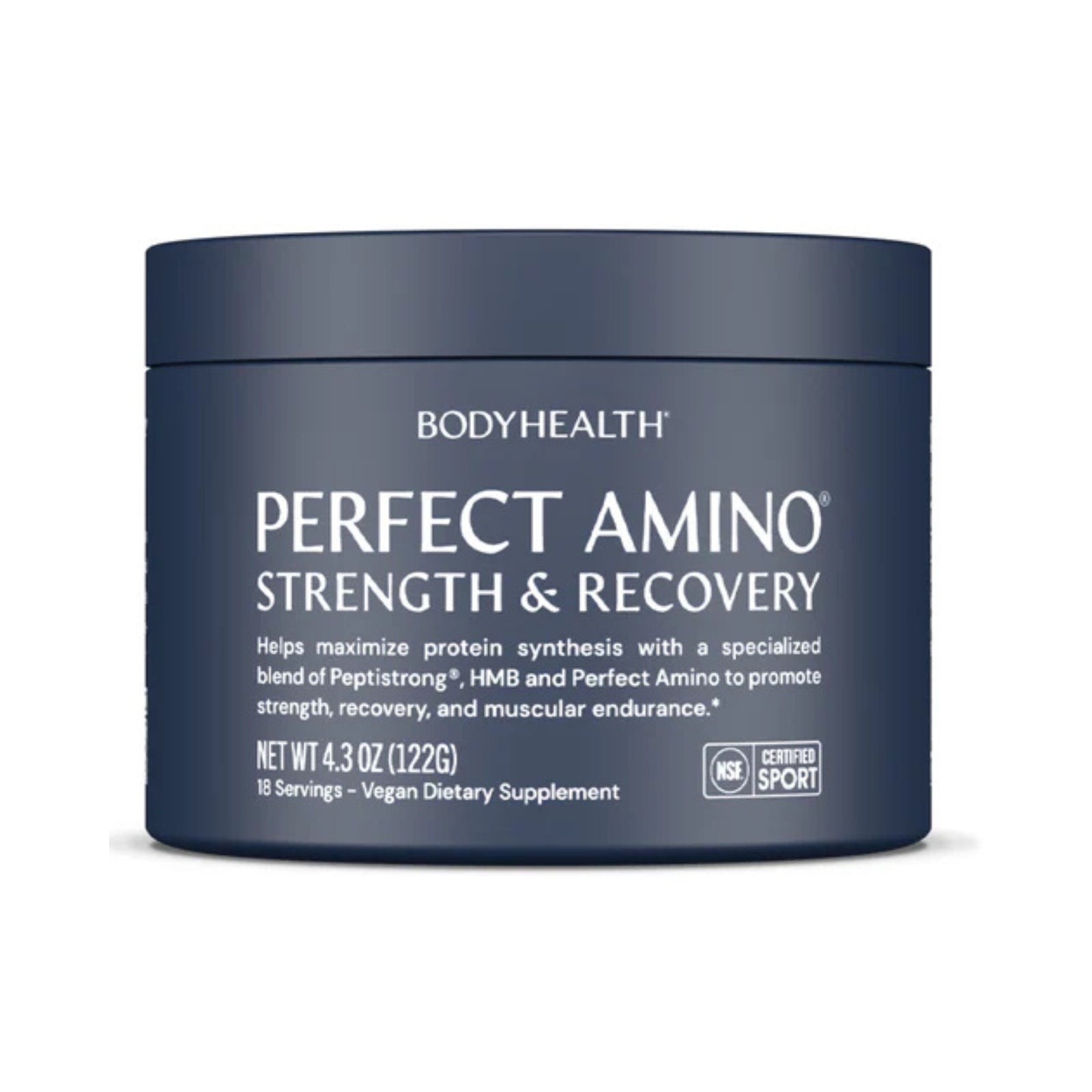 Bodyhealth, Perfect Amino Strength & Recovery, NSF Certified for Sport, 4.3 OZ (122G) UPC 850073935460 | Hilife Vitamins