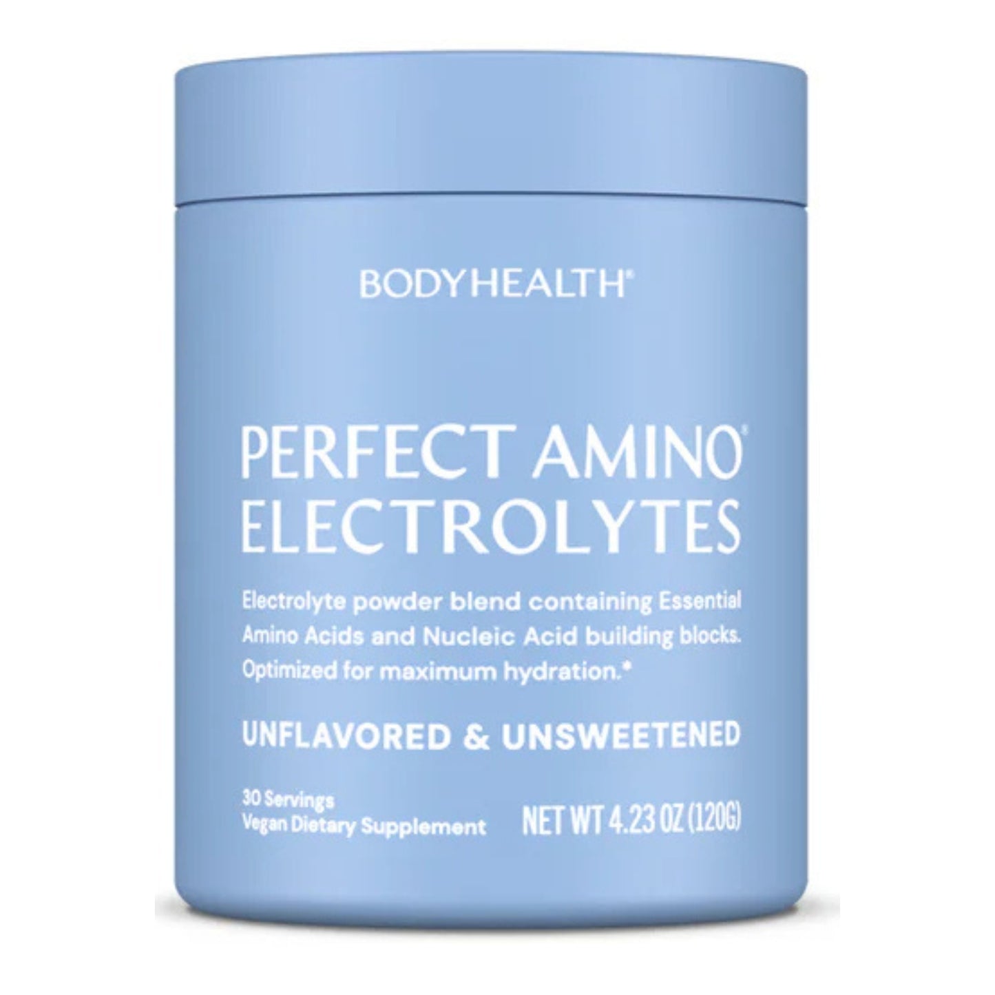Bodyhealth, Perfect Amino Electrolytes, Unsweetened & Unflavored, 4.23 oz (120G) UPC 850073935811 | HiLife Vitamins