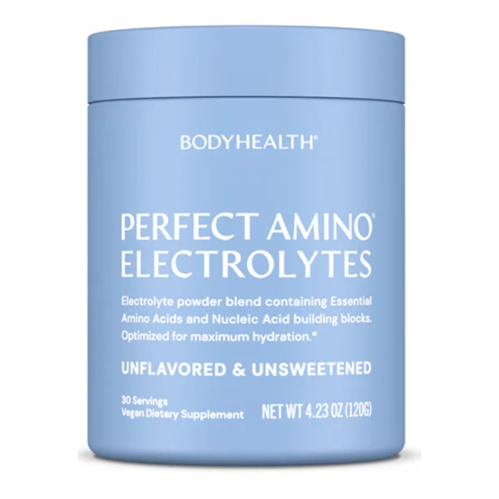 Bodyhealth, Perfect Amino Electrolytes, Unsweetened & Unflavored, 4.23 oz (120G) UPC 850073935811 | HiLife Vitamins