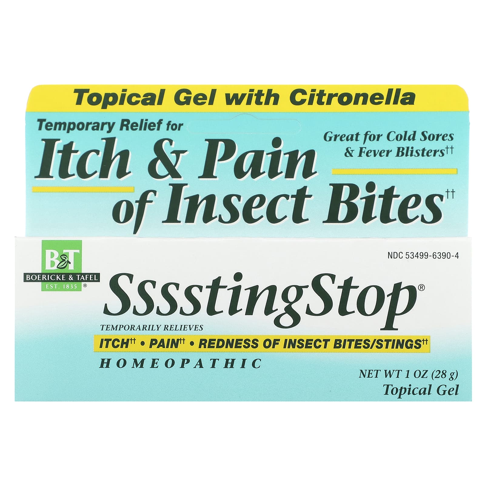 Boericke Tafel, Sting Stop Soothing Gel, 1 Oz Gel UPC 308078253909 | Hilife Vitamins