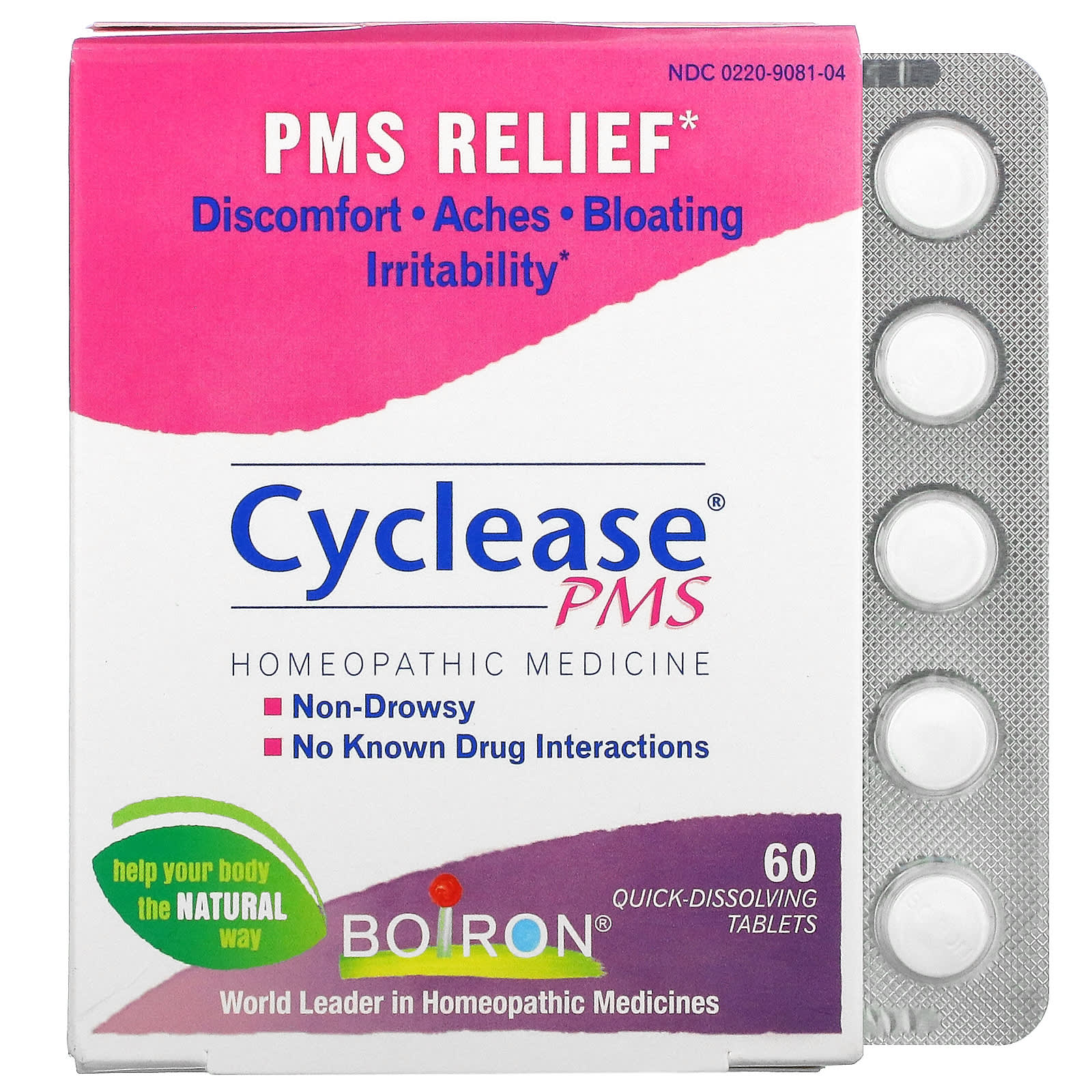 Boiron, Cyclease Pms, 60 Tablets UPC 306962615604 | Hilife Vitamins