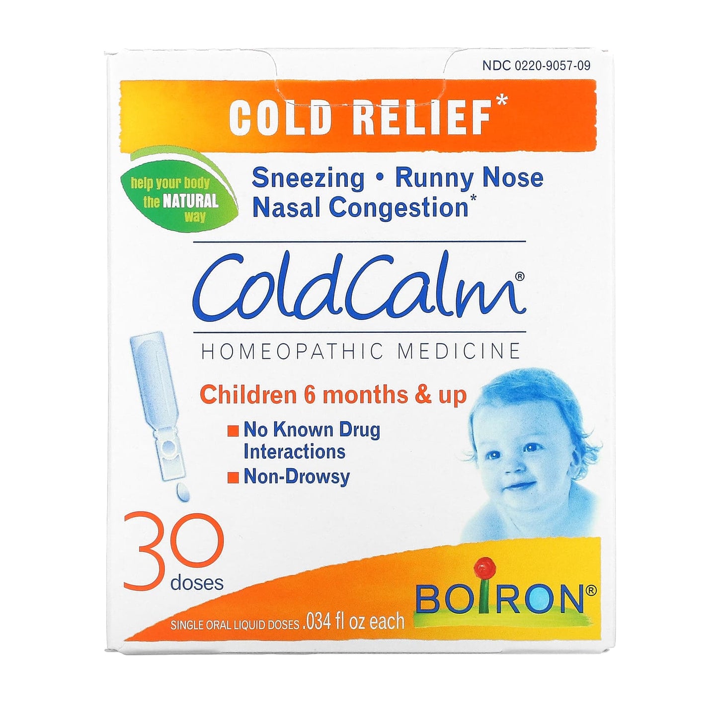 Boiron, Cold Calm Medicine 30 Doses, 30 Doses UPC 306969057094 | Hilife Vitamins