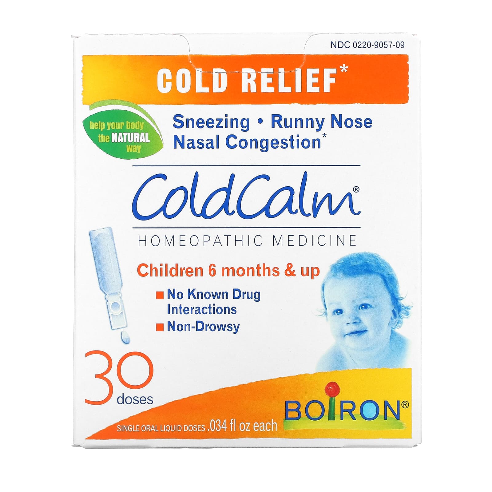 Boiron, Cold Calm Medicine 30 Doses, 30 Doses UPC 306969057094 | Hilife Vitamins