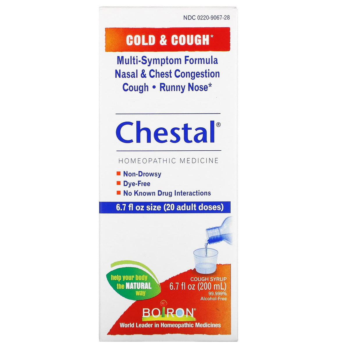 Boiron, Cold&Cough Adult Chestal, 6.7 Oz UPC 306969067284 | Hilife Vitamins