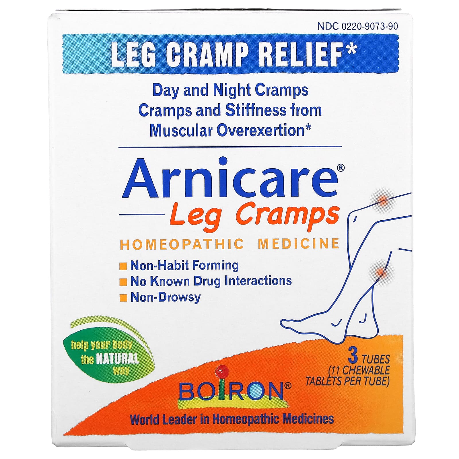 Boiron, Arnicare Leg Cramps 33 Chw, 33 Chewables UPC 306969073902 | Hilife Vitamins