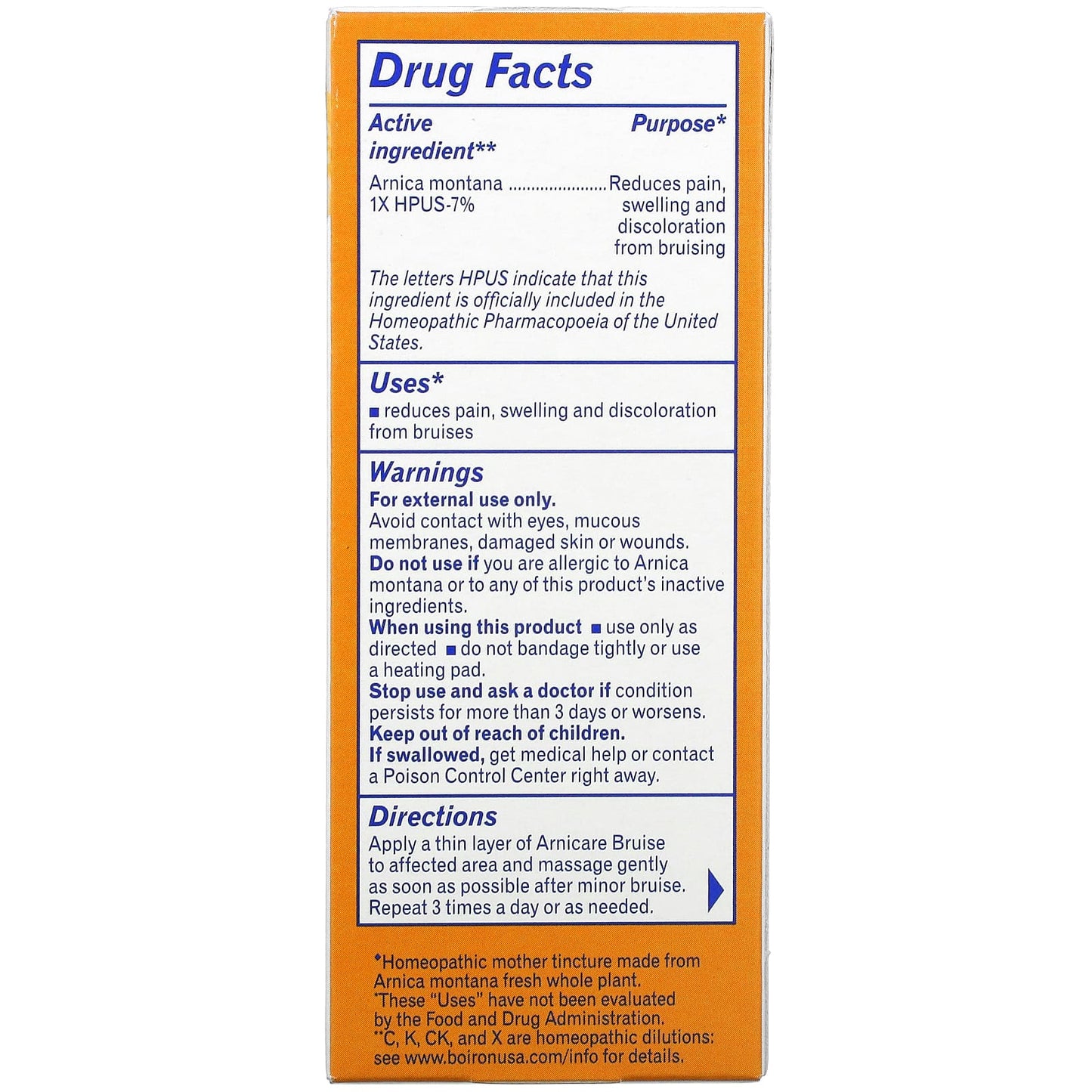 Boiron, Arnicare Bruise Gel, 1.5 Oz UPC 306969084540 | Hilife Vitamins
