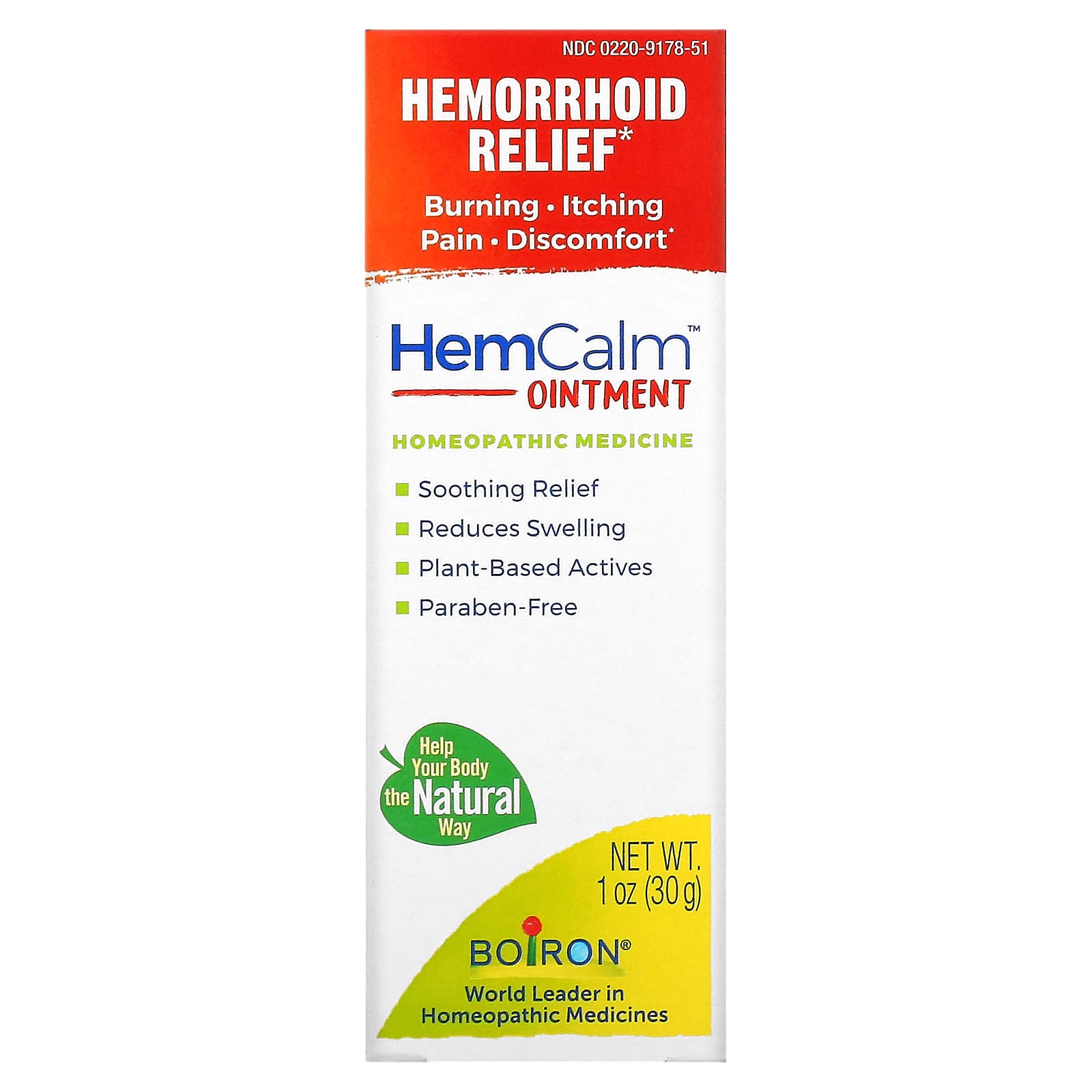 Boiron, HemCalm Ointment, 1 Oz UPC 306969120514 | Hilife Vitamins