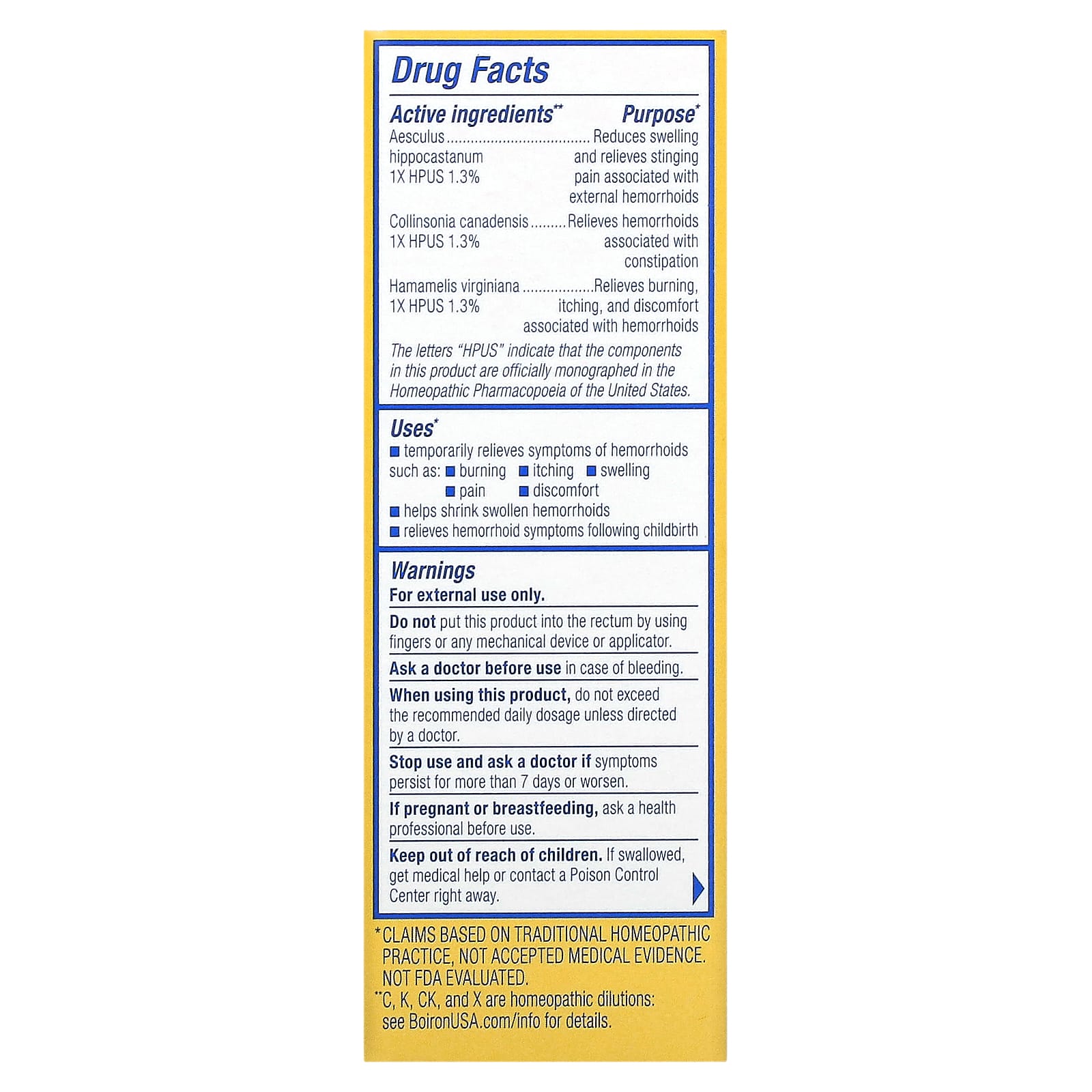 Boiron, HemCalm Ointment, 1 Oz UPC 306969120514 | Hilife Vitamins