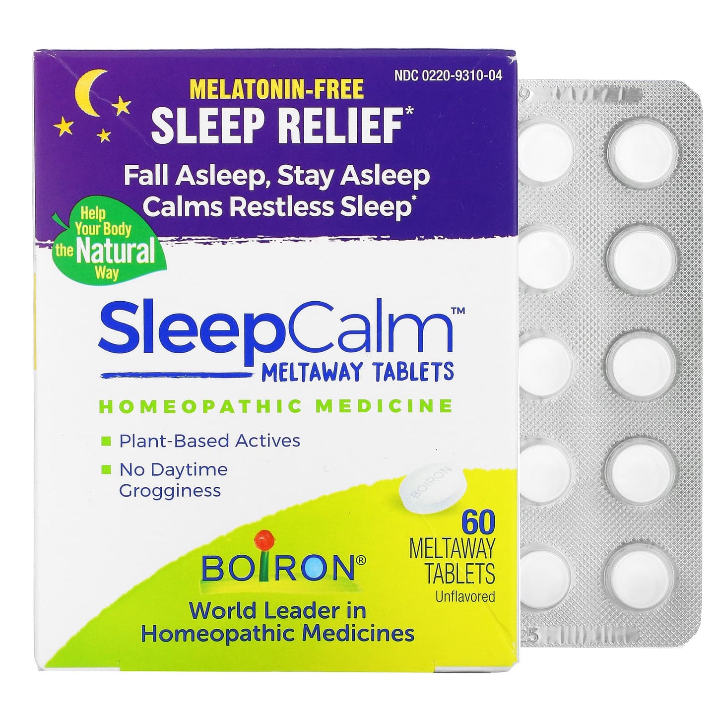 Boiron, Sleep Calm Meltaway Tablets, Unflavored, 60 Meltaway Tablets UPC 306969310045 | Hilife Vitamins