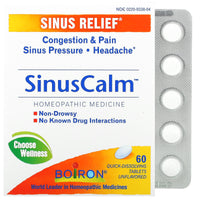 Boiron, SinusCalm, Sinus Relief, 60 Dissolving Tablets UPC 306969338049 | Hilife Vitamins