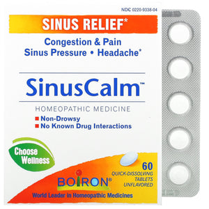 Boiron, SinusCalm, Sinus Relief, 60 Dissolving Tablets - 306969338049 | Hilife Vitamins