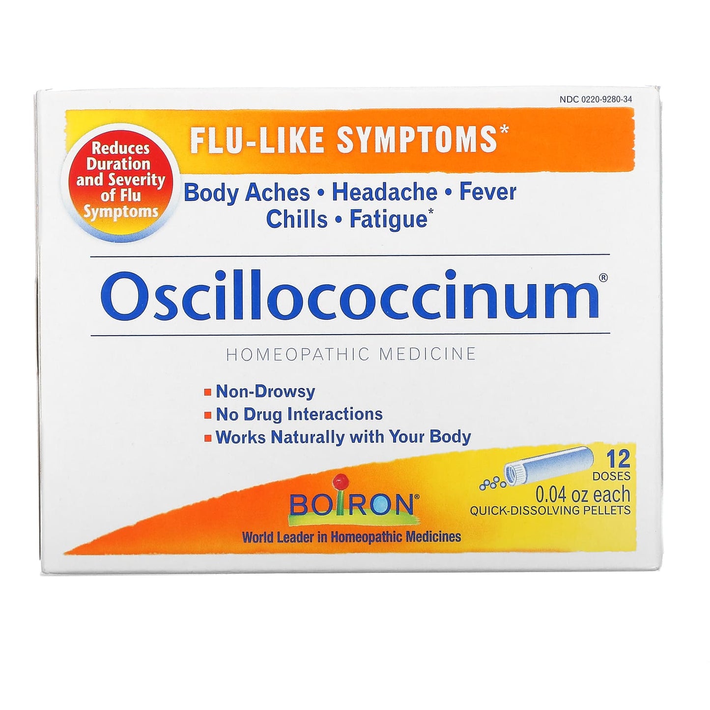 Boiron, Oscillococcinum 12 Doses, 12 Pellets UPC 306969998342 | Hilife Vitamins