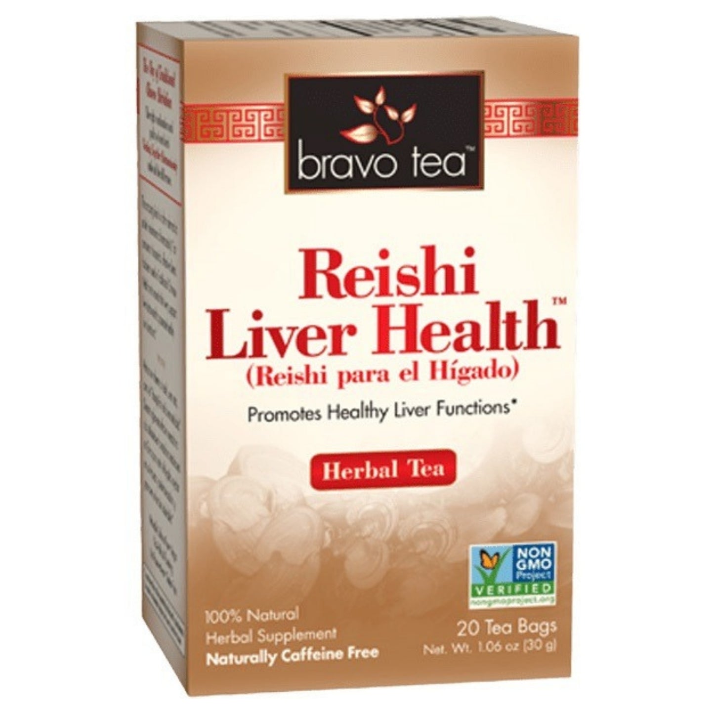 Bravo Tea, Reishi Liver Health Herbal Tea, 20 Tea Bags UPC 855533005073 | Hilife Vitamins