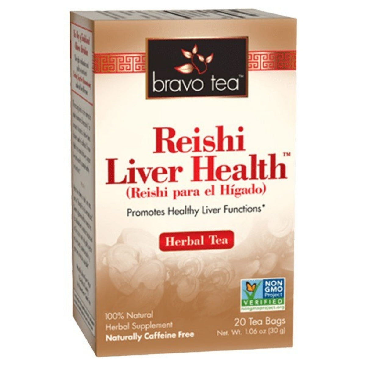 Bravo Tea, Reishi Liver Health Herbal Tea, 20 Tea Bags UPC 855533005073 | Hilife Vitamins
