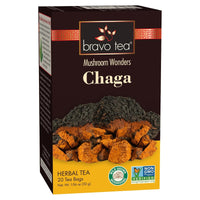 Bravo Tea, Chaga Mushroom Tea, 20 Tea Bags UPC 855533005691 | Hilife Vitamins