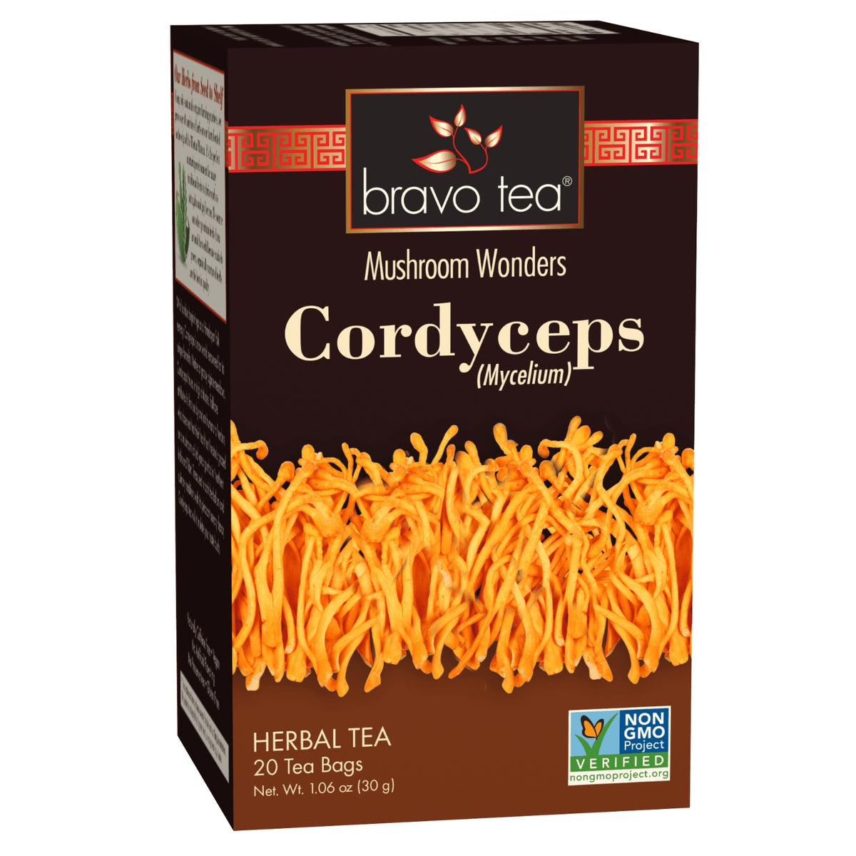 Bravo Tea, Cordyceps Mushroom Tea, 20 Tea Bags UPC 855533005707 | Hilife Vitamins