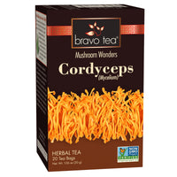 Bravo Tea, Cordyceps Mushroom Tea, 20 Tea Bags UPC 855533005707 | Hilife Vitamins