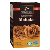 BRAVO TEA, Maitake Tea, 20 Tea Bags UPC 855533005721 | Hilife Vitamins