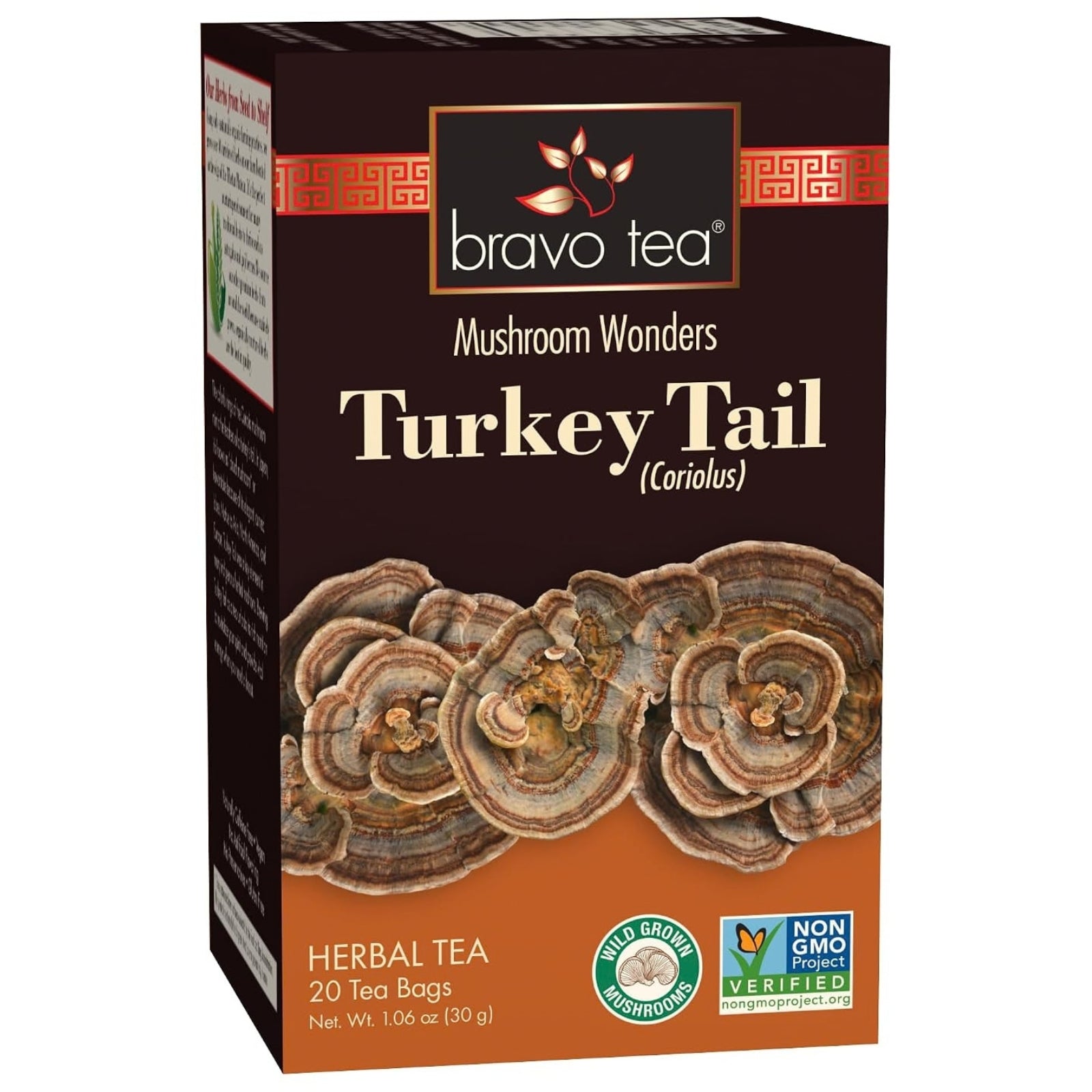 Bravo Tea, Turkey Tail Tea, 20 Tea Bags UPC 855533005745 | Hilife Vitamins