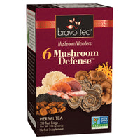 Bravo Tea, Six Mushroom Defense Tea, 20 Tea Bags UPC 855533005752 | Hilife Vitamins
