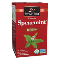 Bravo Tea, Absolute Spearmint, 20 Tea Bags UPC 855533005790 | Hilife Vitamins