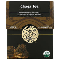 Buddha Teas, Chaga Tea, 18 Bags UPC 819005011306 | Hilife Vitamins