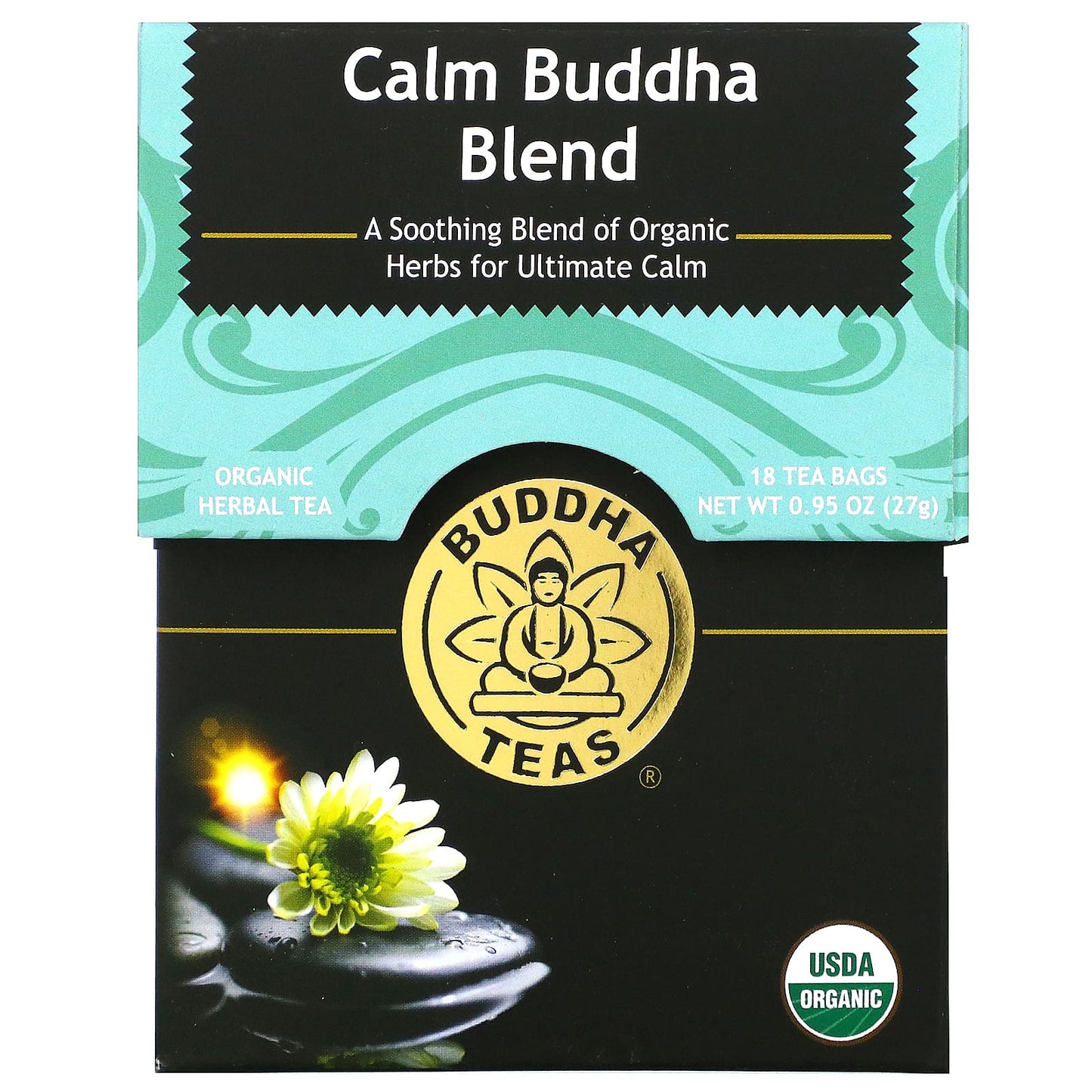 Buddha Teas, Calm Buddha Blend, 18 Tea Bags UPC 819005011528 | Hilife Vitamins